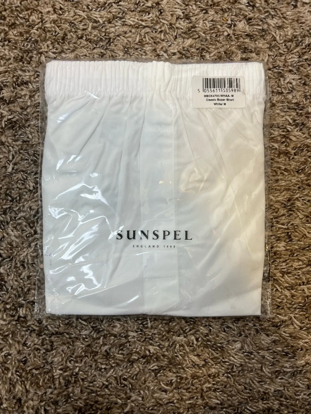 NWT Sunspel Classic White Men’s Boxer Shorts